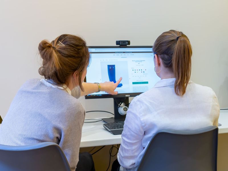 two people in a research sesion